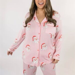 In My Sunday’s, Jolly Santa Long Sleeve and Pant Pajama Set, XL